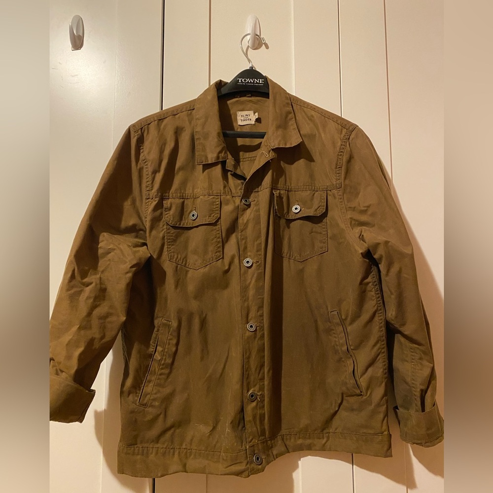Men's Unlined Waxed Trucker Jacket XL